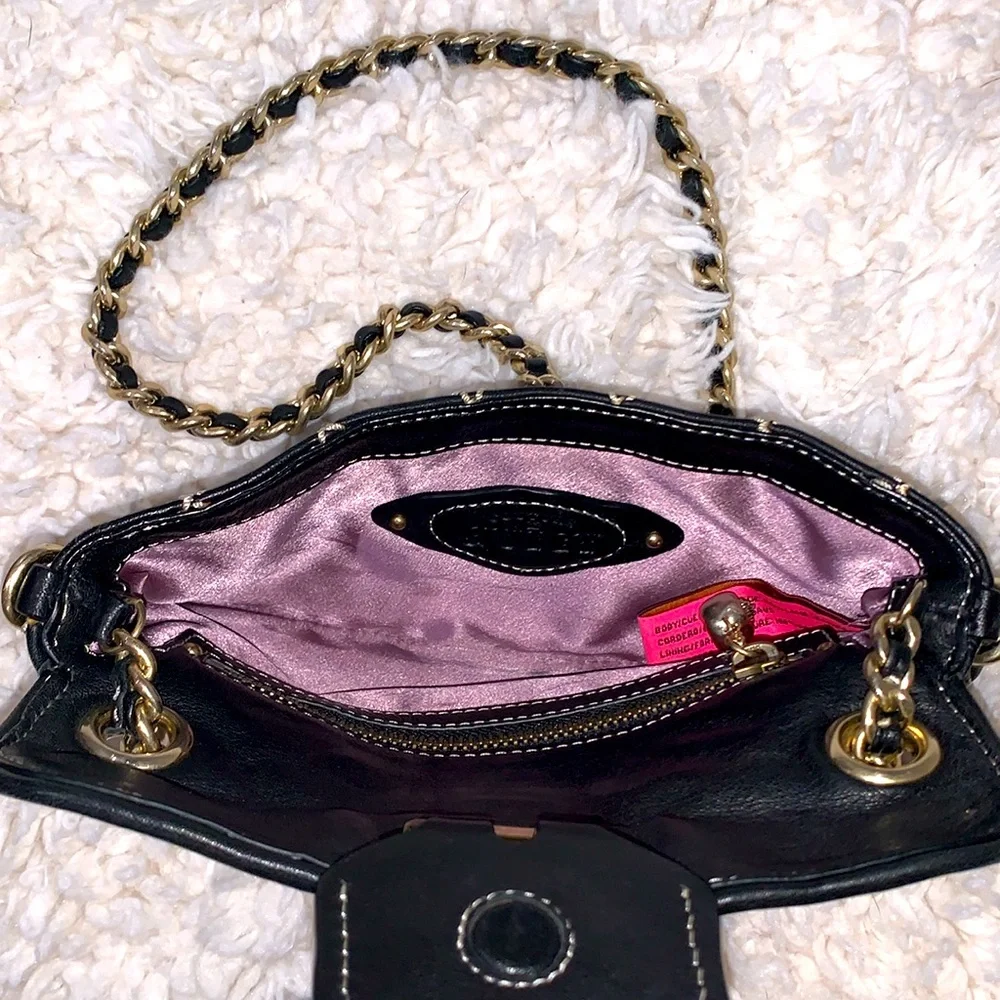 Vintage Y2K Juicy Couture Wild Stitch Quilted Leather Crossbody Bag Rare